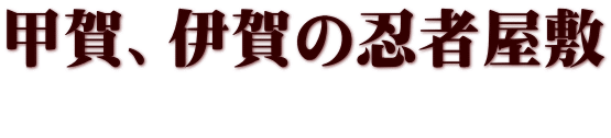 甲賀、伊賀の忍者屋敷