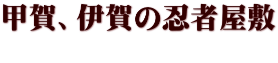 甲賀、伊賀の忍者屋敷 